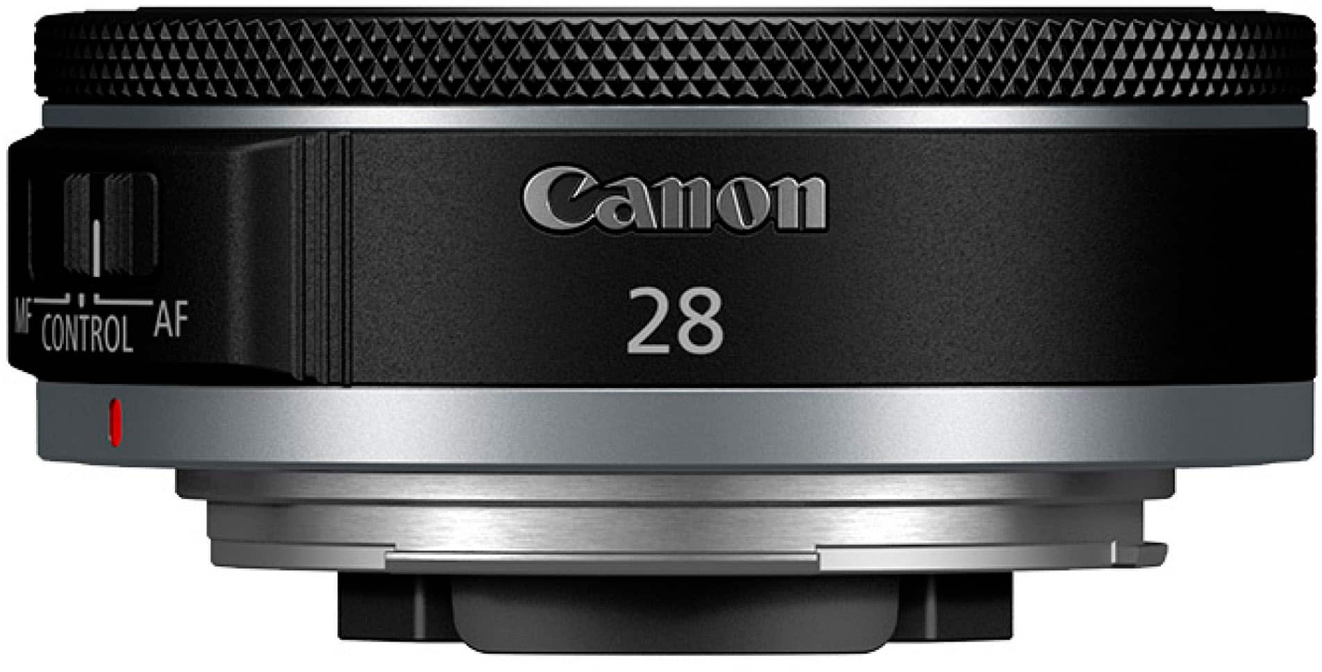 Canon - RF28mm F2.8 STM Wide-Angle Prime Lens for EOS R-Series Cameras - Black - Front_Zoom