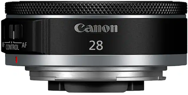Front. Canon - RF28mm F2.8 STM Wide-Angle Prime Lens for EOS R-Series Cameras - Black.