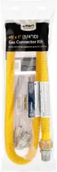 Smart Choice - 4' x 1"OD Coated Gas Connector Kit - Front_Zoom