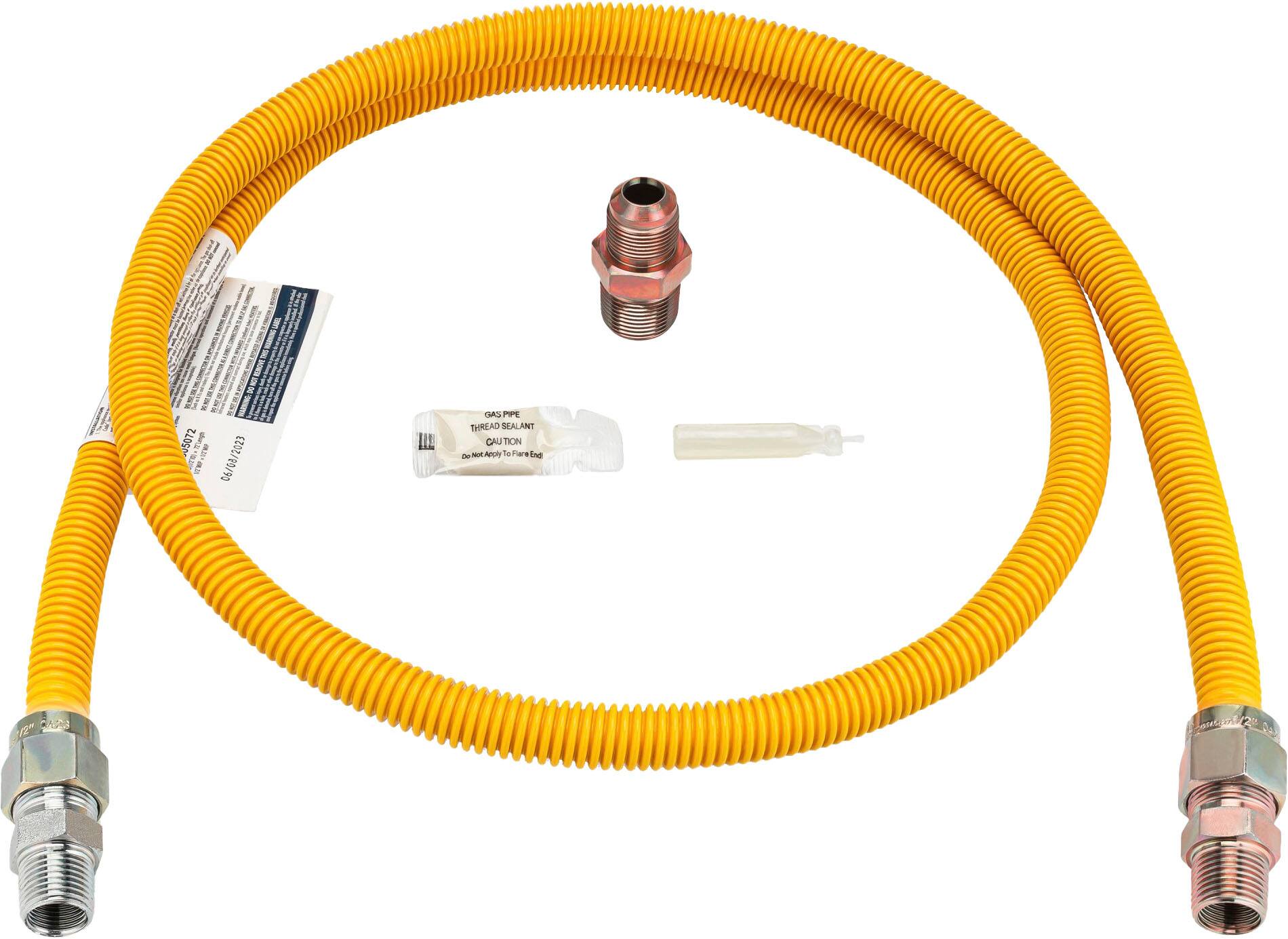 Angle. Smart Choice - 6' x 5/8"OD Coated Gas Connector Kit.