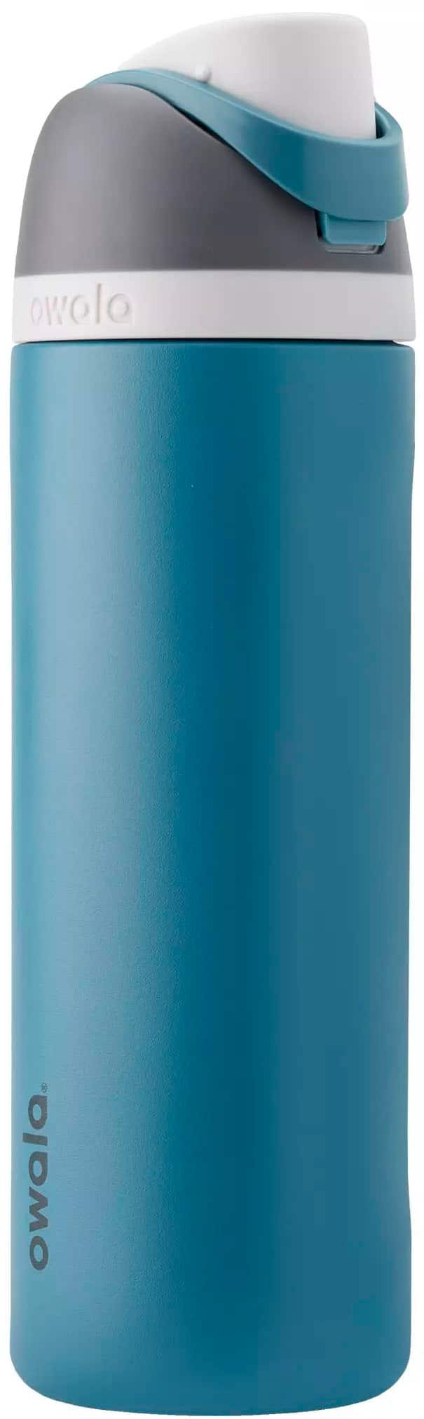 Angle. Owala - FreeSip Insulated Stainless Steel 24 oz. Water Bottle - Blue Oasis.