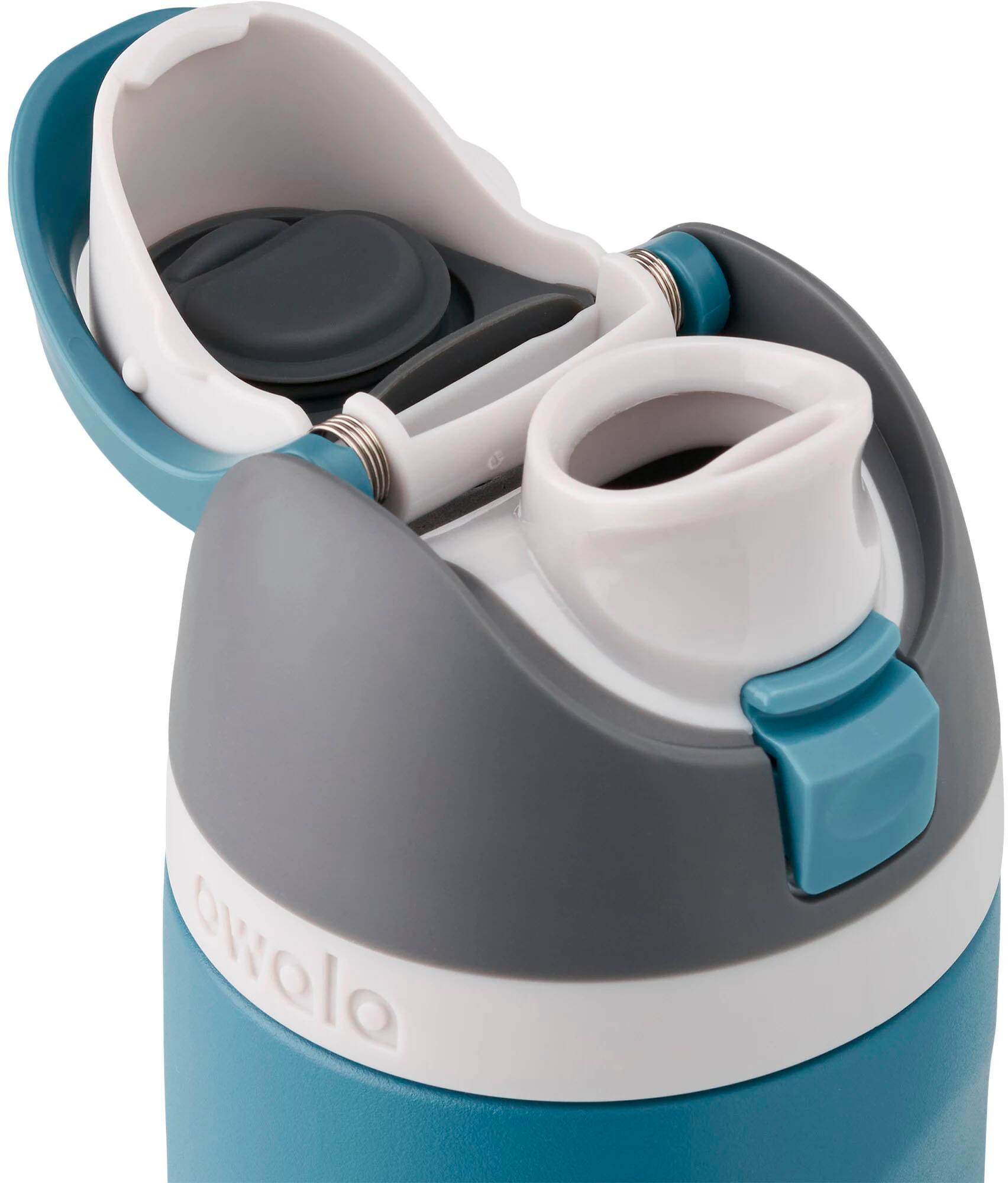 Alt View 13. Owala - FreeSip Insulated Stainless Steel 24 oz. Water Bottle - Blue Oasis.
