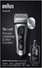 Braun - Series 8 Rechargeable Wet/Dry Electric Shaver 8457cc with Precision Trimmer - Smart Clean Center - Silver