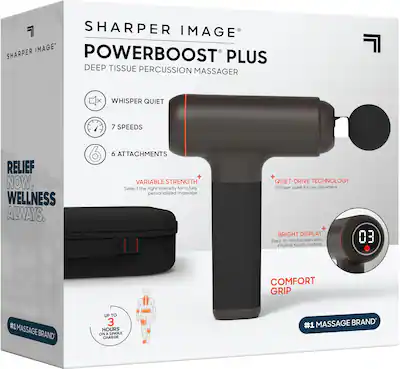 Sharper Image - Powerboost Deep Tissue Massager - Black Sharper Image - Powerboost Deep Tissue Massager - Black