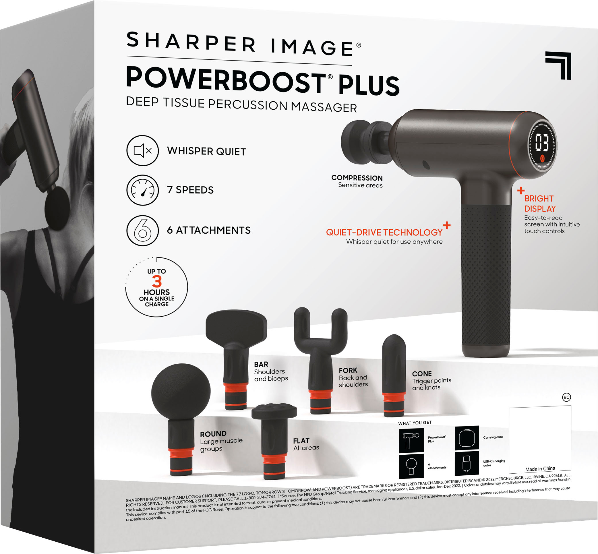 Sharper Image Powerboost Pro Body Massager with Hot and Cold