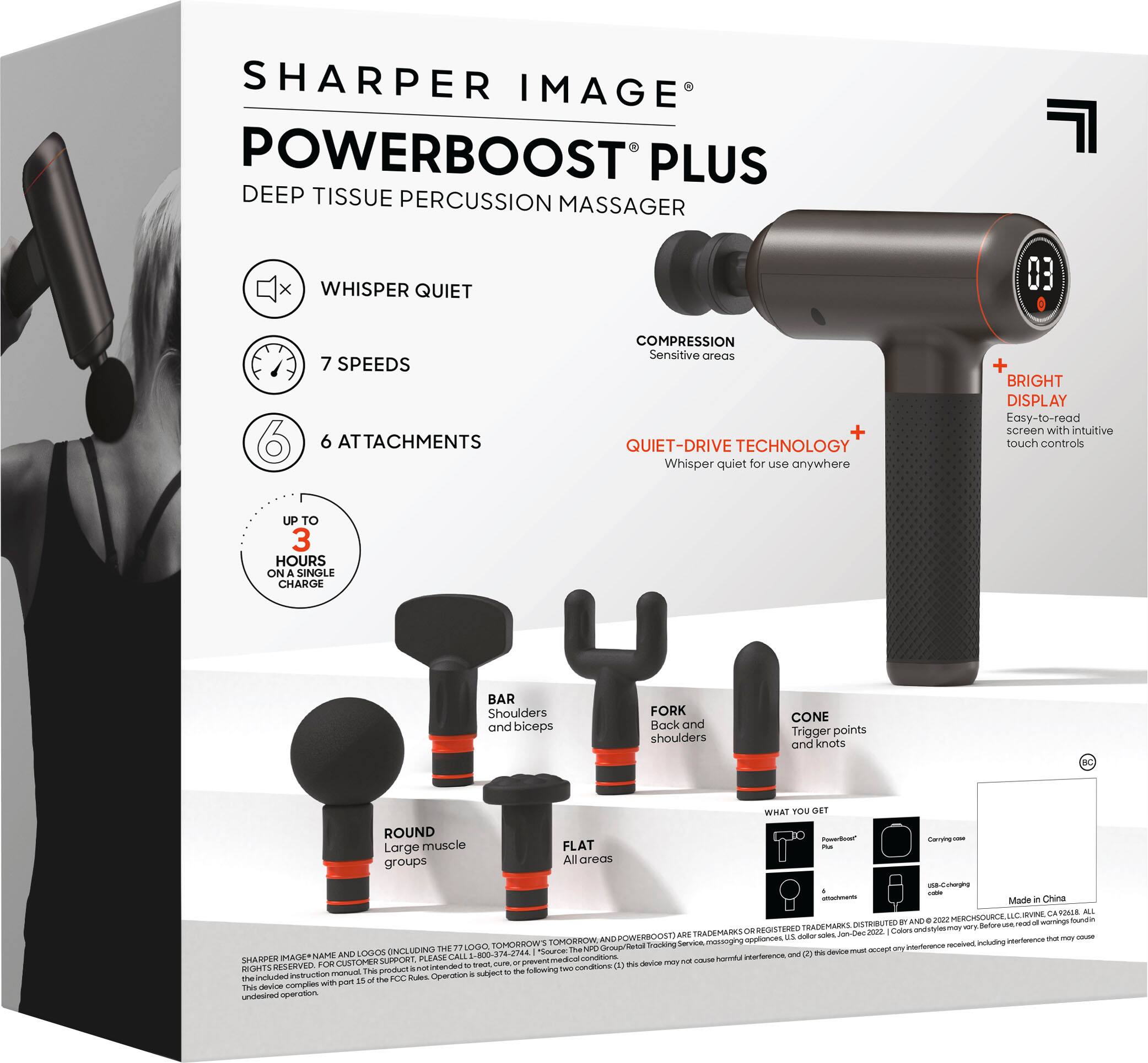 Alt View 15. Sharper Image - Powerboost Deep Tissue Massager - Black.