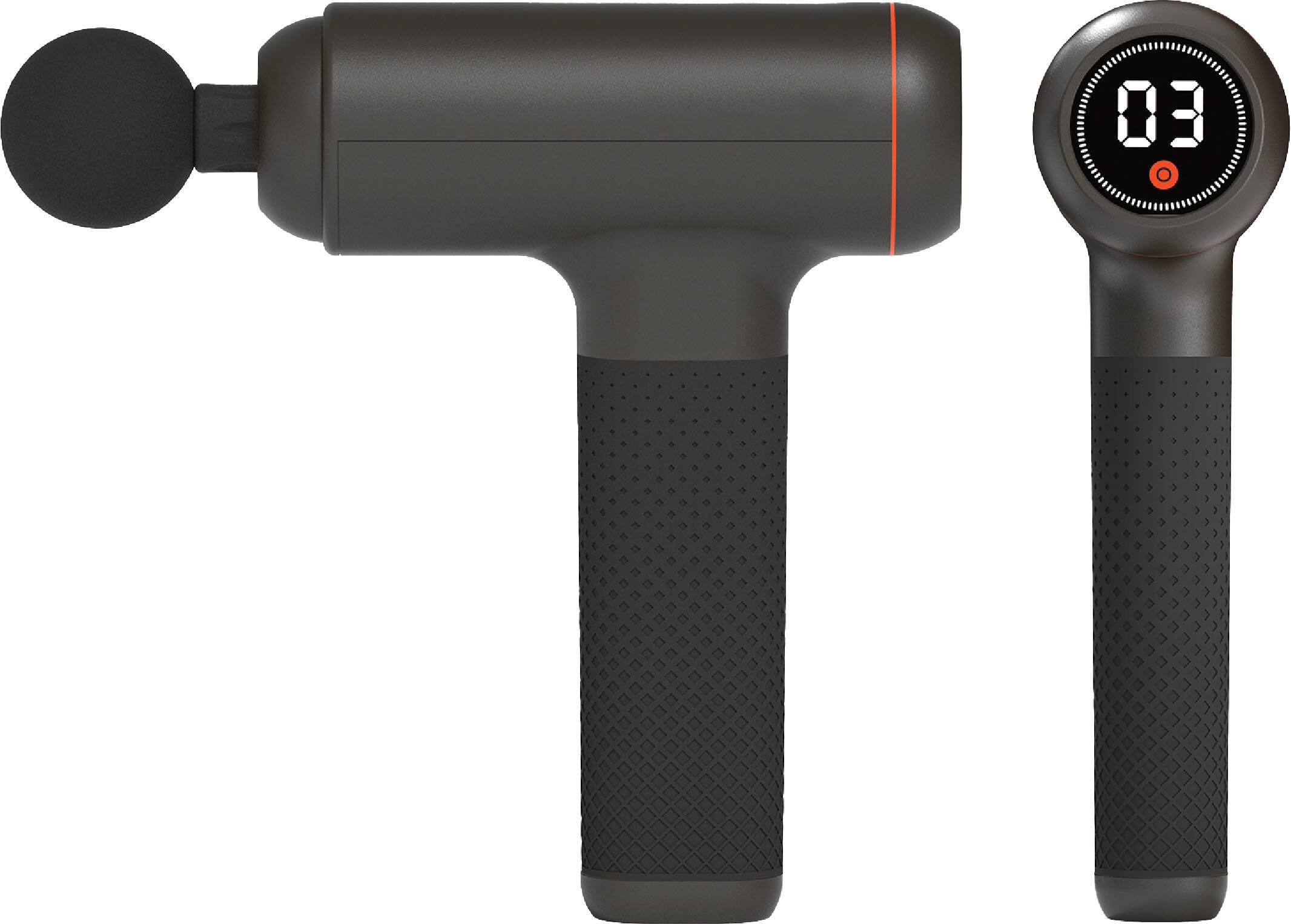 Left. Sharper Image - Powerboost Deep Tissue Massager - Black.