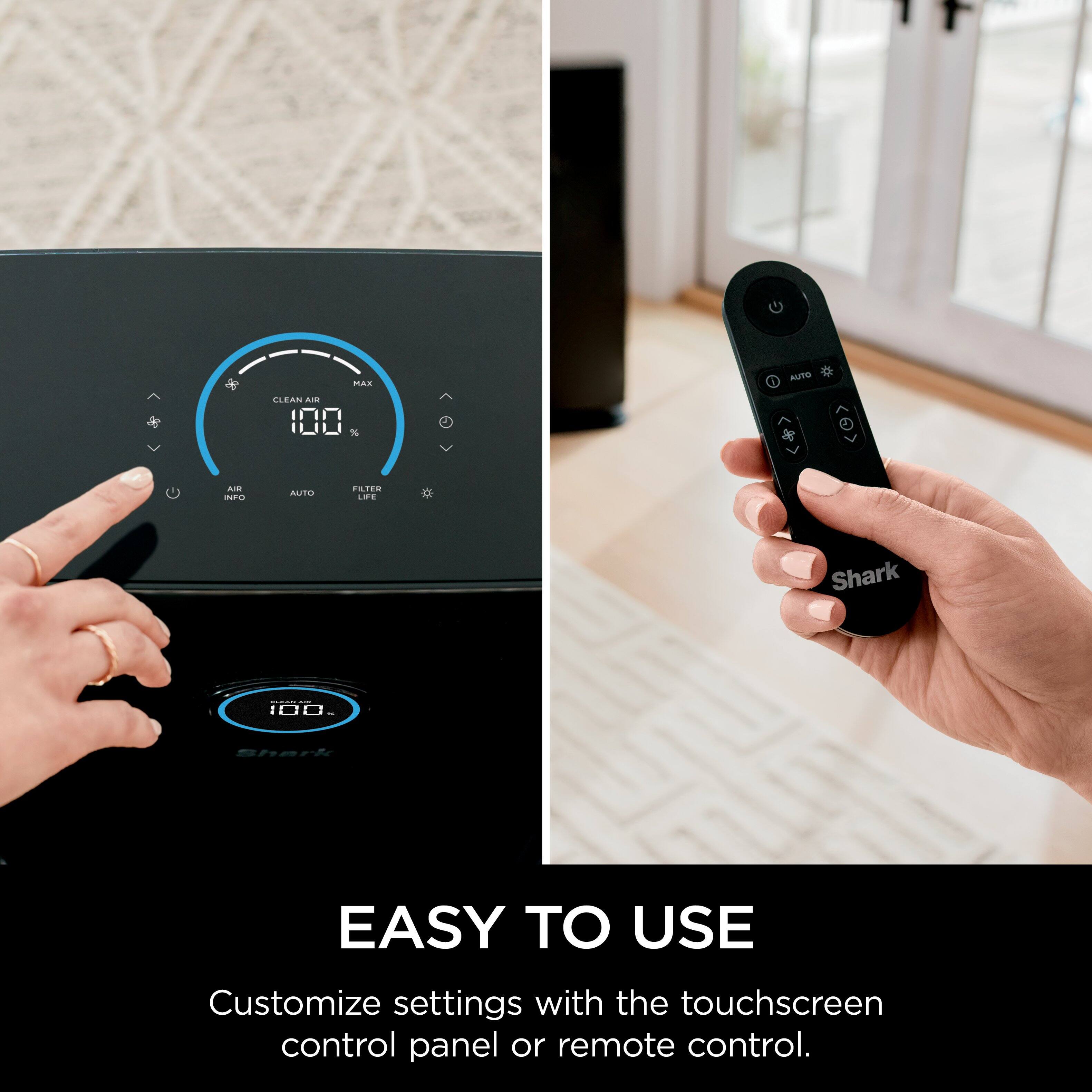 Easy to Use - Customize settings with the touchscreen control panel or remote control.