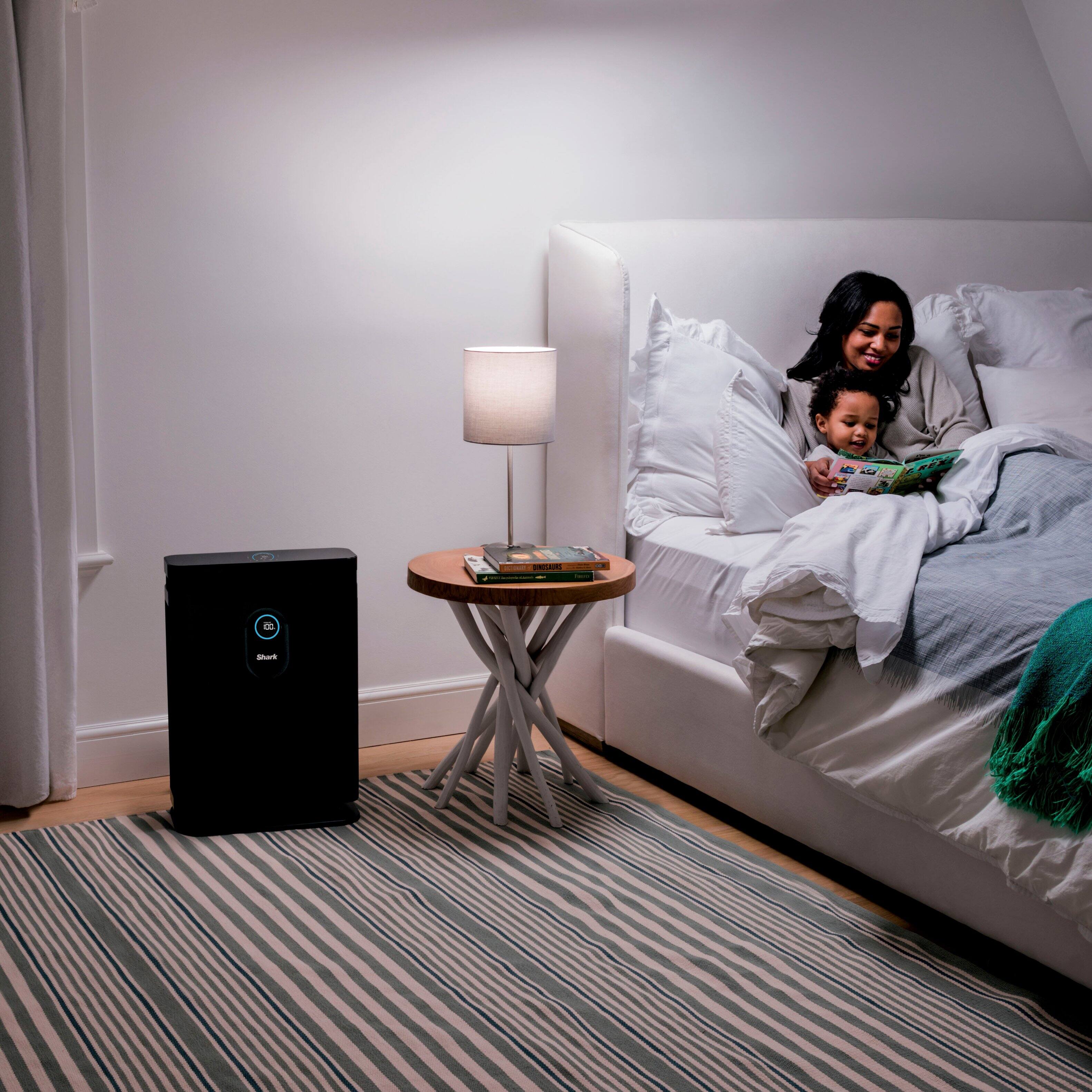 QUIET POWER Four micro-fans deliver the power of a full-sized fan, at a lower volume. You can even dim or turn off light panels for an uninterrupted sleep.