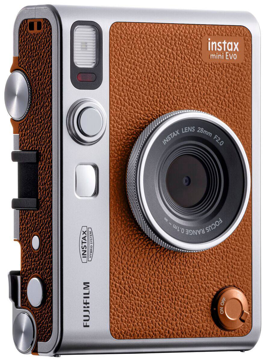Alt View 1. Fujifilm - INSTAX MINI Evo Instant Film Camera - Brown.