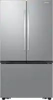 Samsung - 32 cu. ft. 3-Door French Door Smart Refrigerator with Dual Auto Ice Maker - Stainless Steel - Front_Zoom