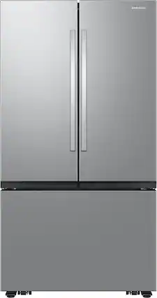 Front. Samsung - 32 cu. ft. 3-Door French Door Smart Refrigerator with Dual Auto Ice Maker - Fingerprint Resistant Stainless Steel.