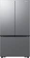 Samsung - 36 in. Wide 27 cu. ft. 3-Door French Door Counter Depth Smart Refrigerator with Dual Auto Ice Maker - Stainless Steel