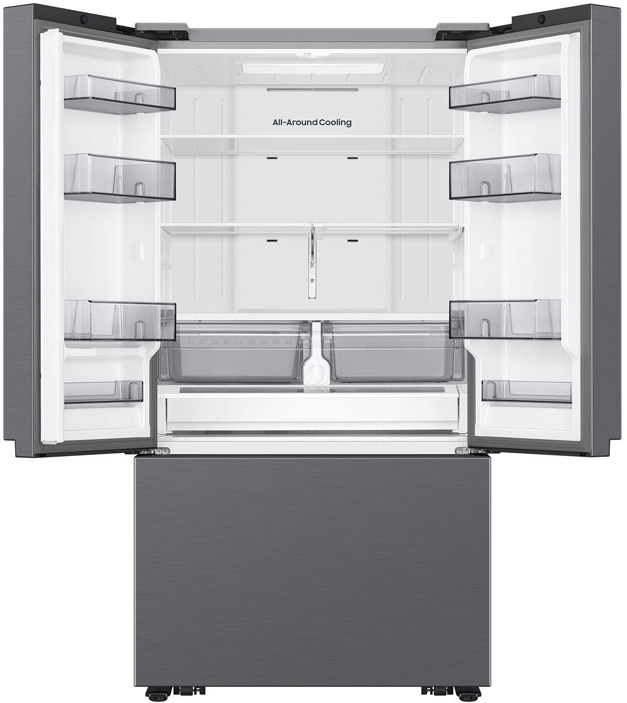 Alt View 13. Samsung - 27 cu. ft. 3-Door French Door Counter Depth Smart Refrigerator with Dual Auto Ice Maker - Fingerprint Resistant Stainless Look.