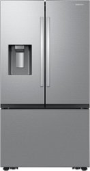 Samsung - 31 cu. ft. 3-Door French Door Smart Refrigerator with Four Types of Ice - Stainless Steel - Front_Zoom