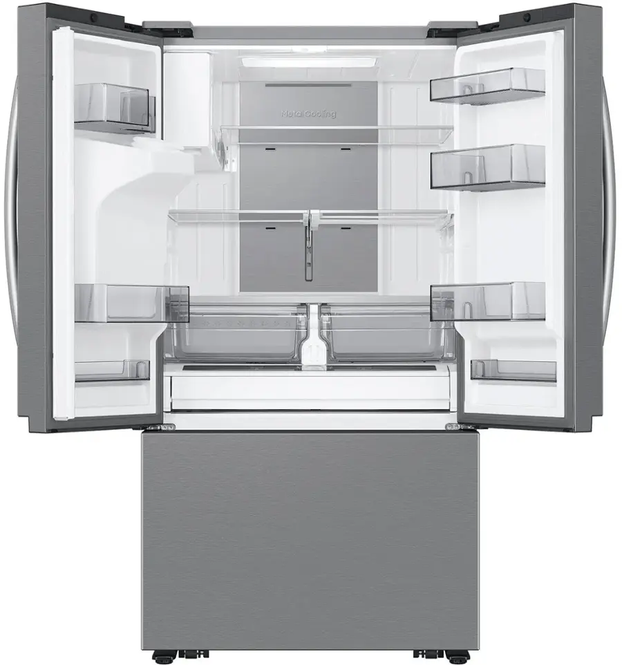 Alt View 13. Samsung - 30 cu. ft. 3-Door French Door Smart Refrigerator with Family Hub - Stainless Steel.