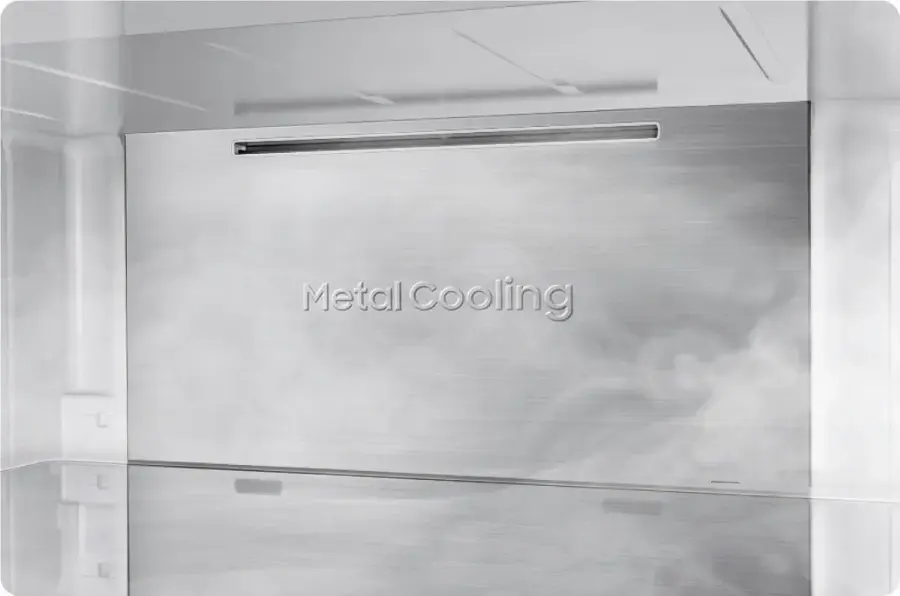 Alt View 23. Samsung - 30 cu. ft. 3-Door French Door Smart Refrigerator with Family Hub - Stainless Steel.