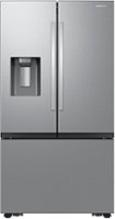 Samsung - 26 cu. ft. French Door Counter Depth Smart Refrigerator with Four Types of Ice - Stainless Steel - Front_Zoom