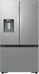 Samsung - 26 cu. ft. French Door Counter Depth Smart Refrigerator with Four Types of Ice - Stainless Steel - Front_Zoom