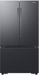 Samsung - 32 cu. ft. 3-Door French Door Smart Refrigerator with Dual Auto Ice Maker - Matte Black - Front_Zoom