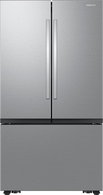 Front Zoom. Samsung - 27 cu. ft. French Door Counter Depth Smart Refrigerator with Dual Auto Ice Maker - Stainless Steel.