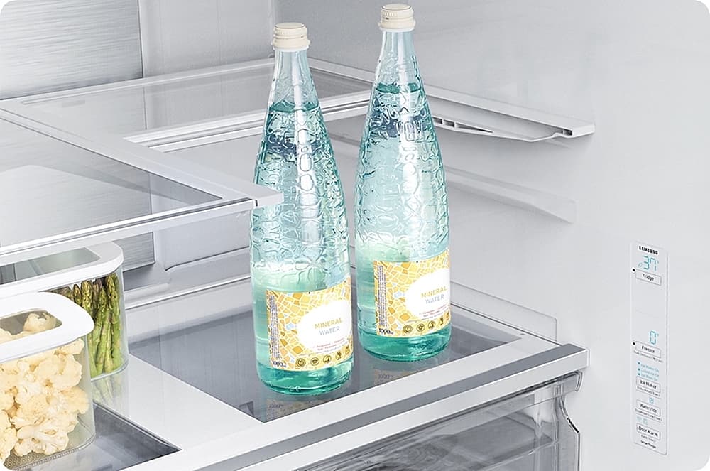 Alt View 15. Samsung - 27 cu. ft. French Door Counter Depth Smart Refrigerator with Dual Auto Ice Maker - Stainless Steel.