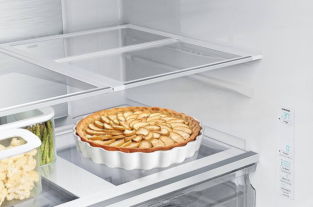 Alt View 18. Samsung - 25 cu. ft. 4-Door French Door Counter Depth Smart Refrigerator with Four Types of Ice - Fingerprint Resistant Stainless Steel.