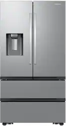 Samsung - 30 cu. ft. 4-Door French Door Smart Refrigerator with Four Types of Ice - Stainless Steel - Front_Zoom