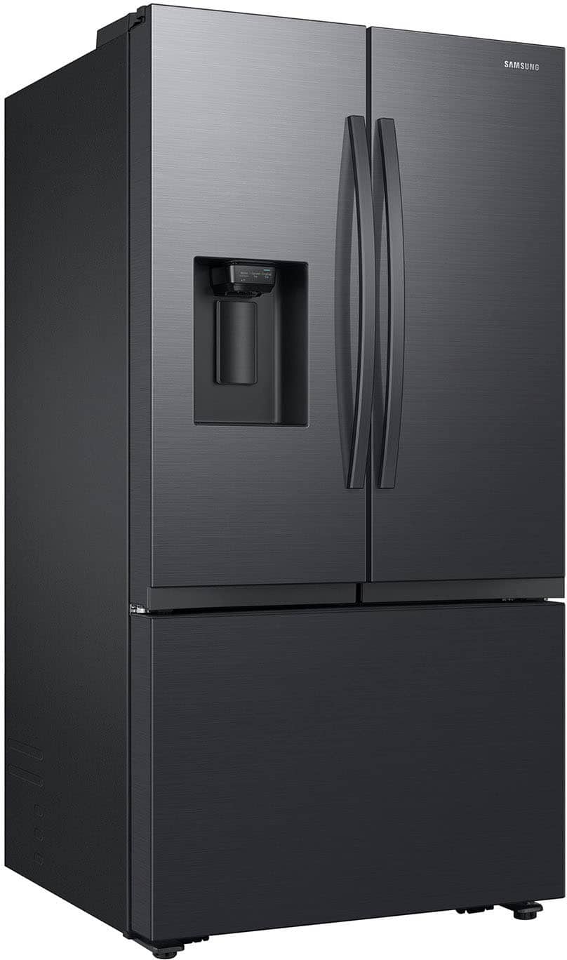Alt View 12. Samsung - 31 cu. ft. 3-Door French Door Smart Refrigerator with Four Types of Ice - Fingerprint Resistant Matte Black Steel.