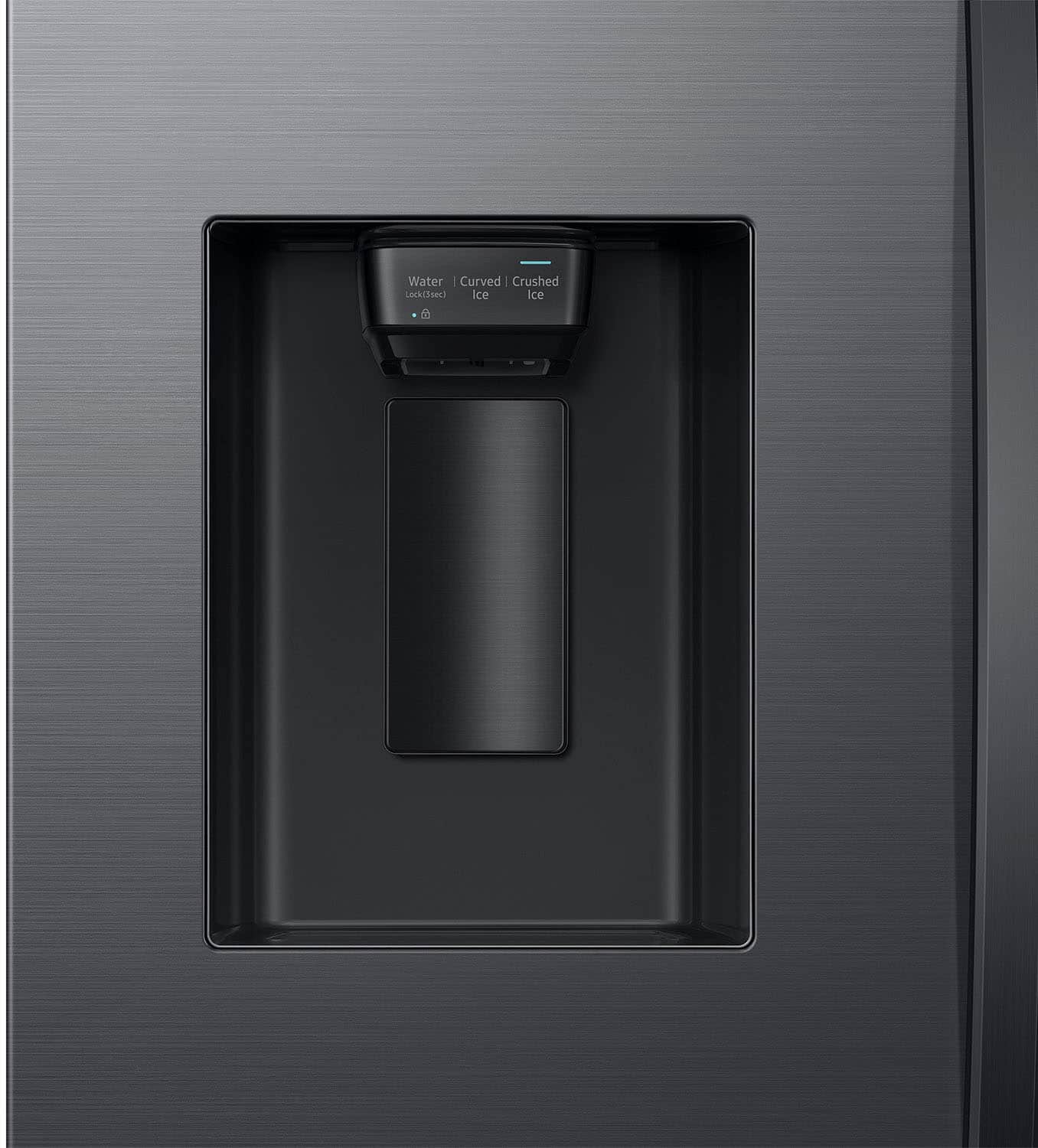 Alt View 15. Samsung - 31 cu. ft. 3-Door French Door Smart Refrigerator with Four Types of Ice - Fingerprint Resistant Matte Black Steel.