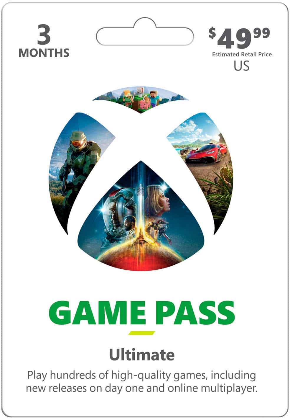 Xbox game pass gift card 3 on sale month