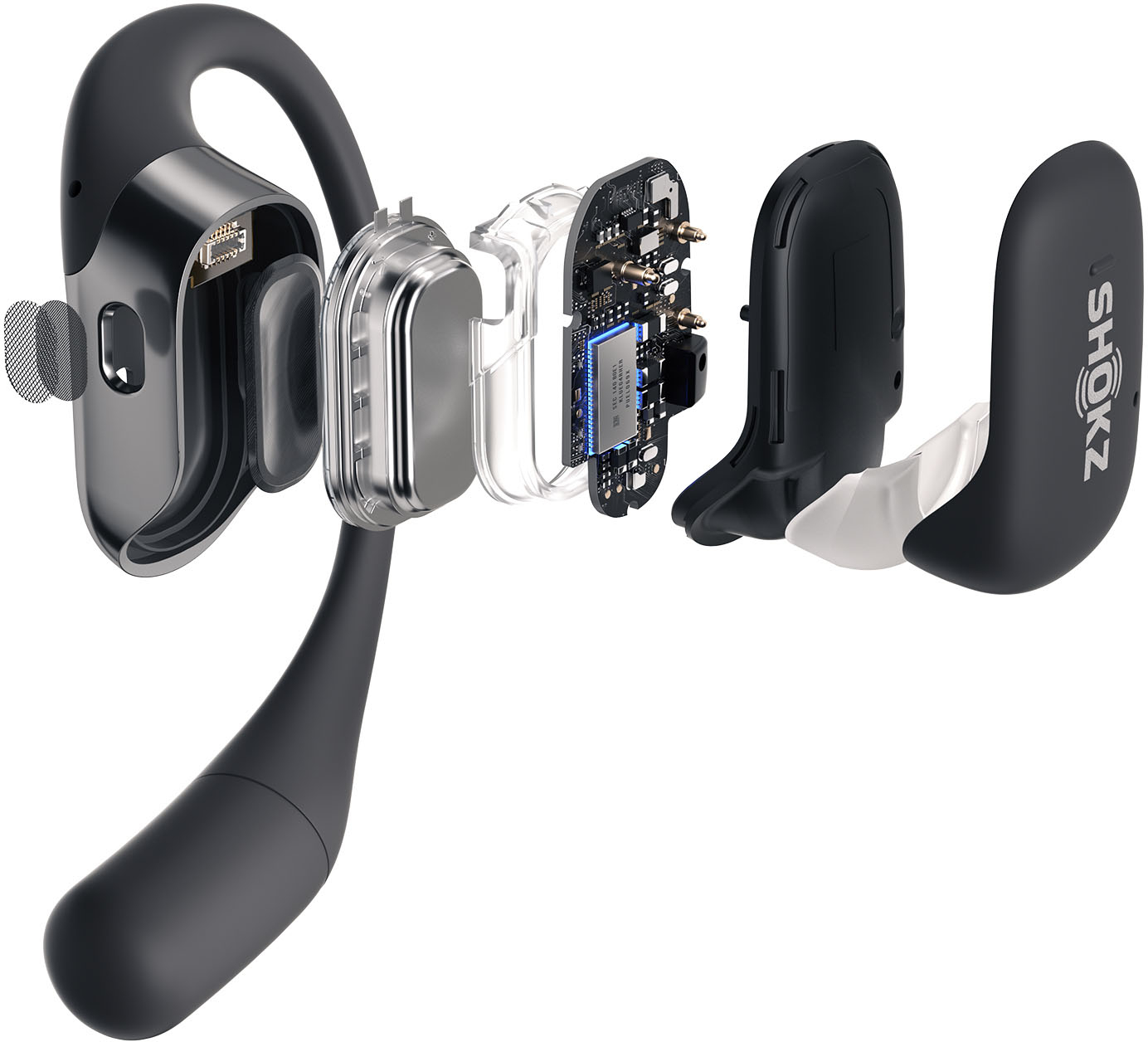 Shokz OpenFit Open-Ear True Wireless Earbuds Black T910-ST-BK-US 