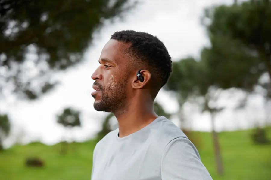 Alt View 22. Shokz - OpenFit Open-Ear True Wireless Earbuds - Black.
