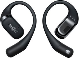 Shokz - OpenFit Open-Ear True Wireless Earbuds - Black - Front_Zoom