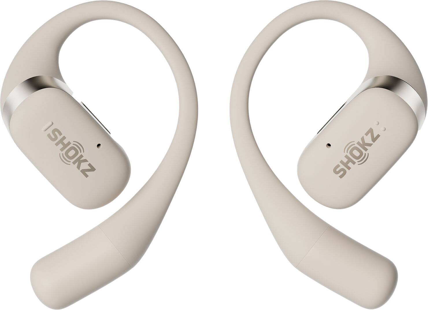 Left. Shokz - OpenFit Open-Ear True Wireless Earbuds - Beige.