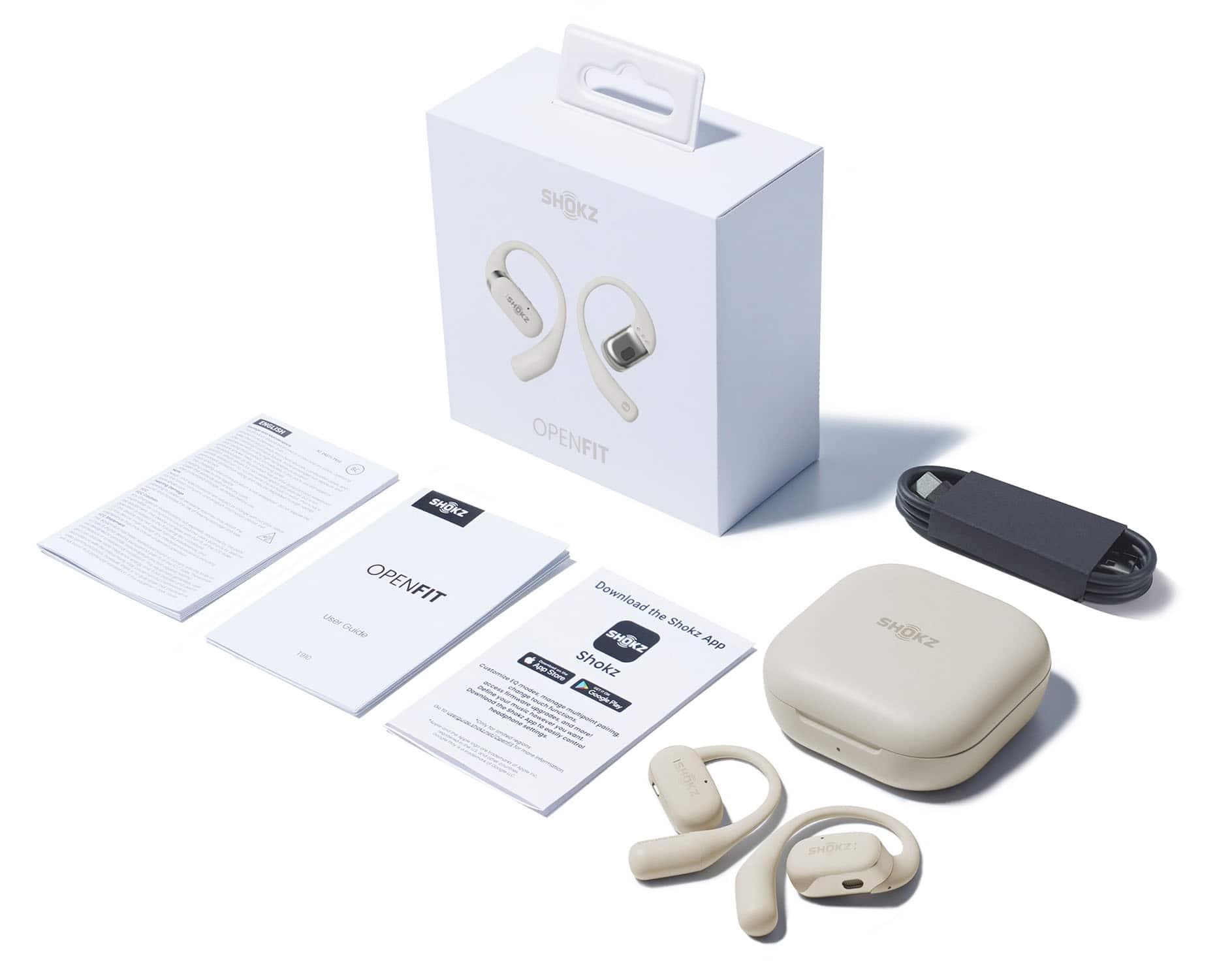 Alt View 15. Shokz - OpenFit Open-Ear True Wireless Earbuds - Beige.
