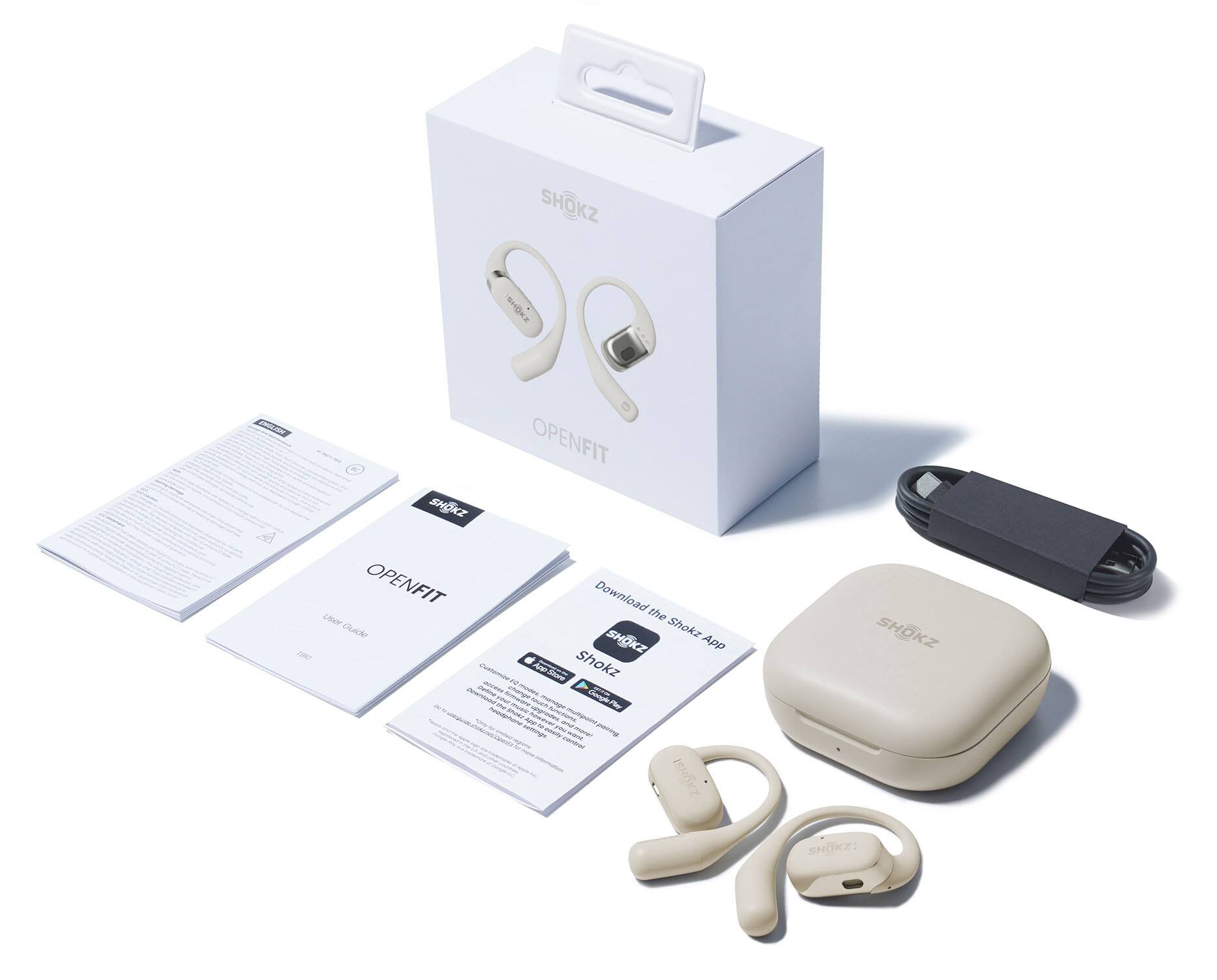 Alt View 15. Shokz - OpenFit Open-Ear True Wireless Earbuds - Beige.
