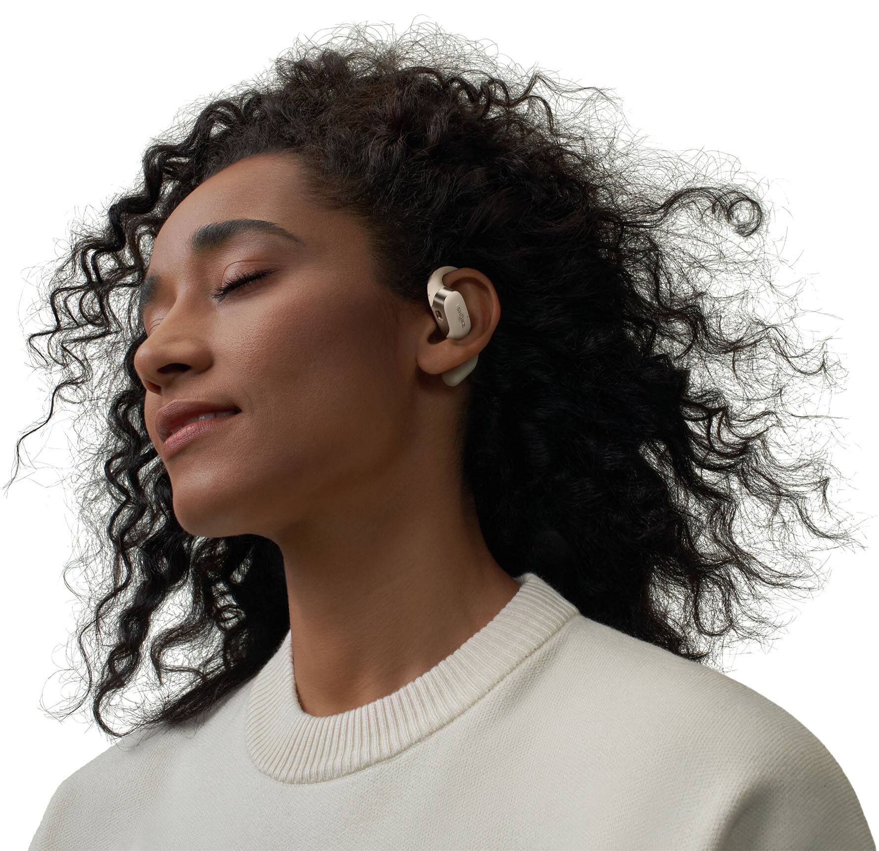 Alt View 16. Shokz - OpenFit Open-Ear True Wireless Earbuds - Beige.