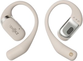 Shokz - OpenFit Open-Ear True Wireless Earbuds - Beige - Front_Zoom