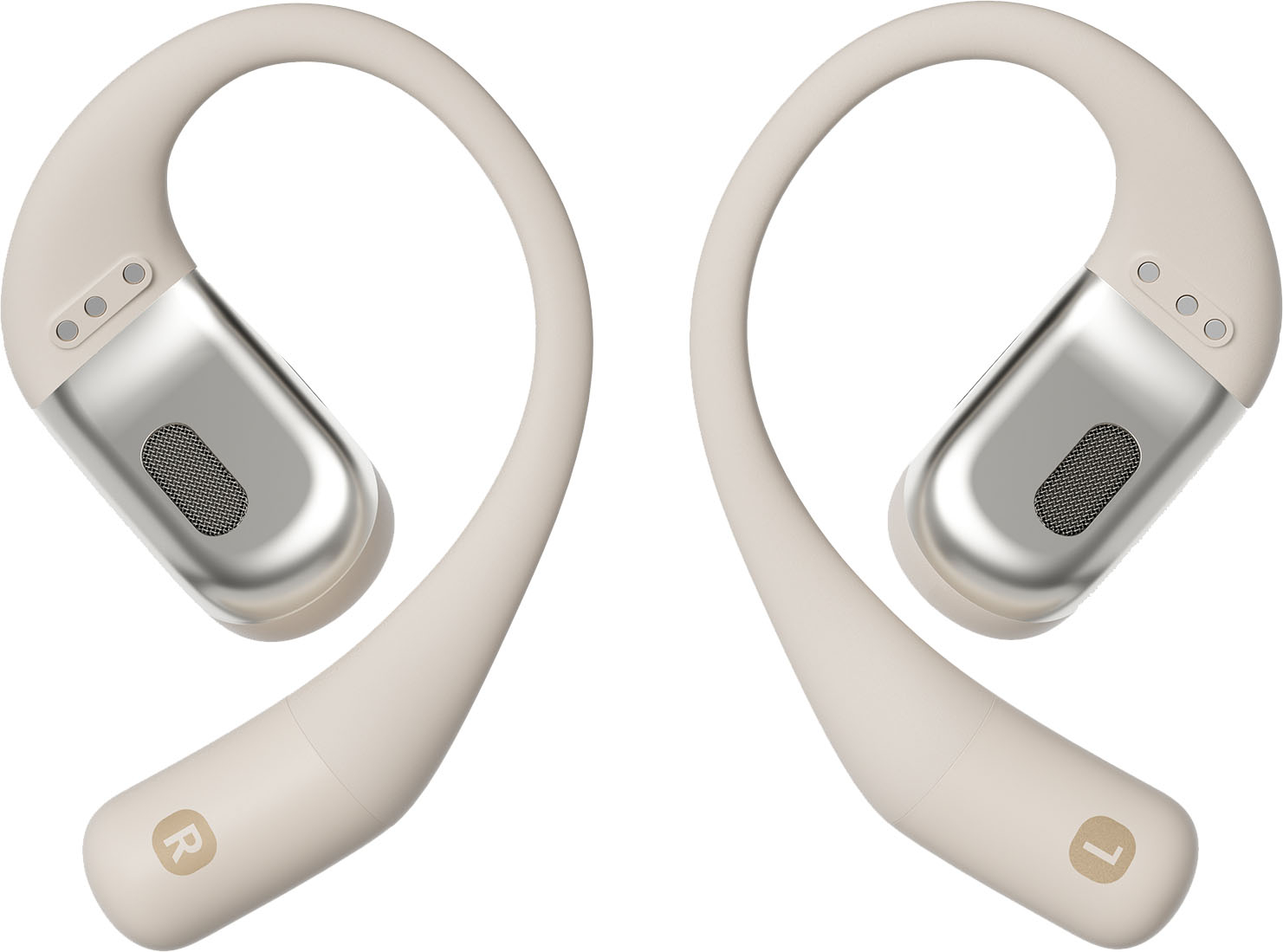 Shokz OpenFit Open-Ear True Wireless Earbuds Beige T910-ST-BG-US 