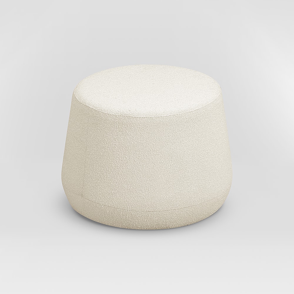 Left View: Lifestyle Solutions - Cornish Ottoman - Snow