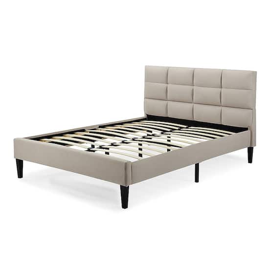 Serta Zoey Upholstered Full Size Bed Beige SA ZOYFBGU2522 Best Buy