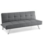 Front Zoom. Serta - Corey Multi-Functional Convertible Sofa  in Faux Leather - Charcoal.