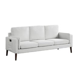 Lifestyle Solutions - Nerd Sofa with Power and USB Ports - Light Grey - Front_Zoom