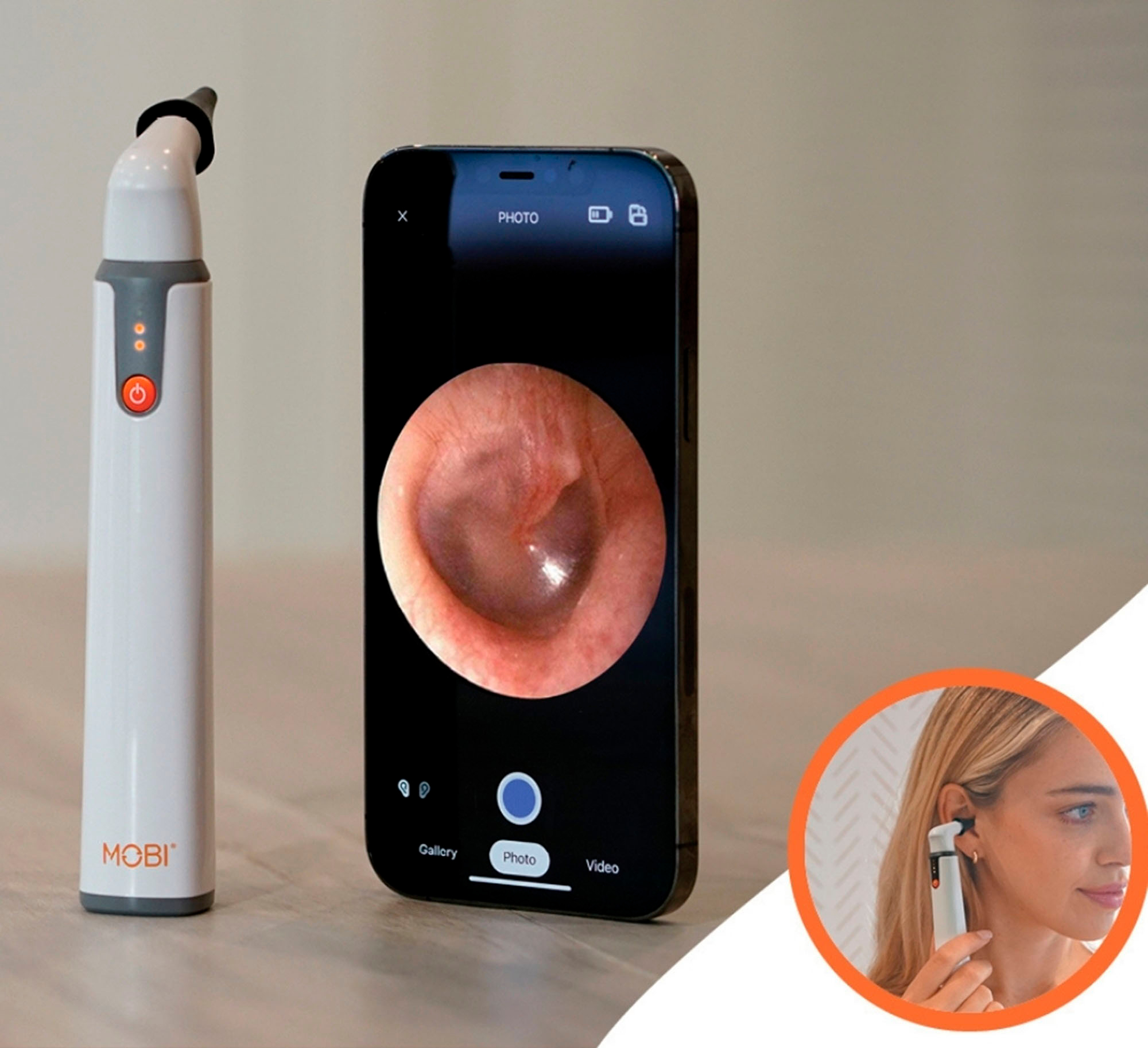 Mobi Connect Smart WIFI Otoscope For Ears, Nose&Throat With HD Camera New  In Box