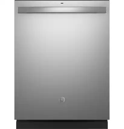 Front. GE - Top Control Built-In Dishwasher with Fingerprint Resistance and 55 dBA - Stainless Steel.