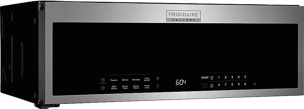 Left. Frigidaire - Gallery 1.2 Cu. Ft. Over-the-Range Microwave with Sensor Cooking - Stainless Steel.