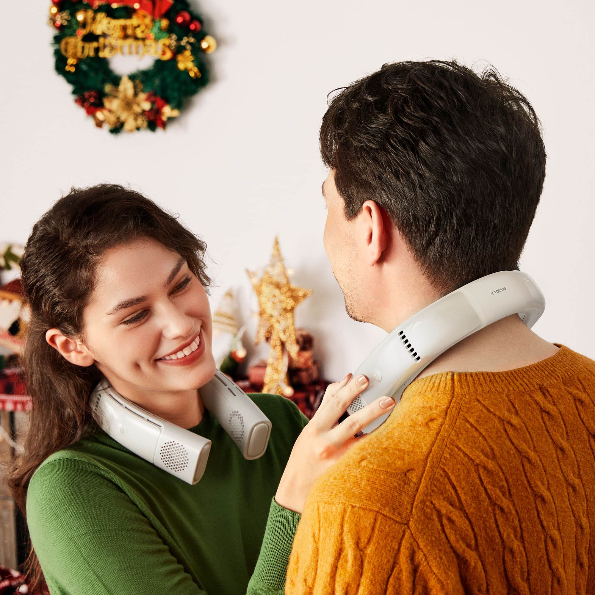 Alt View 12. TORRAS - Coolify 2S – Smart 3-in-1 Neck Air Conditioner, Cooling, Heating, and Fan - White.