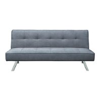 Serta - Corey Multi-Functional Convertible Sofa  in Faux Leather - Light Grey - Front_Zoom