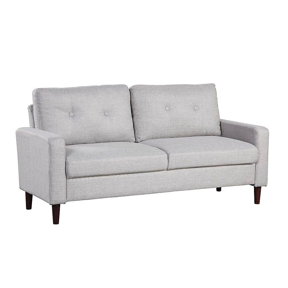 Angle View: Lifestyle Solutions - Luna Sofa - Light Grey